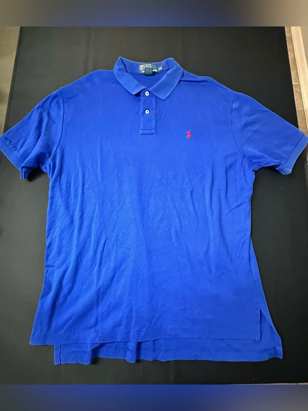 Ralph Lauren Royal Blue Short Sleeve Polo with Red Pony